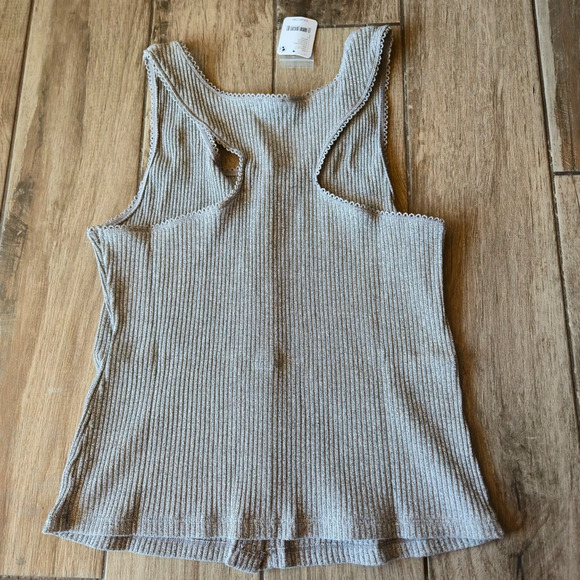 Free People Salt and Pepper Sleeveless Blouse Size L - Picture 2 of 2